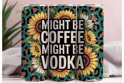Coffee or Vodka? 20oz Tumbler Wrap Sublimation PixelChick 