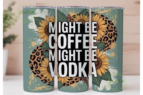 Coffee or Vodka? 20oz Tumbler Wrap Sublimation PixelChick 