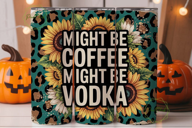 Coffee or Vodka? 20oz Tumbler Wrap Sublimation PixelChick 