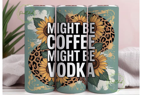 Coffee or Vodka? 20oz Tumbler Wrap Sublimation PixelChick 