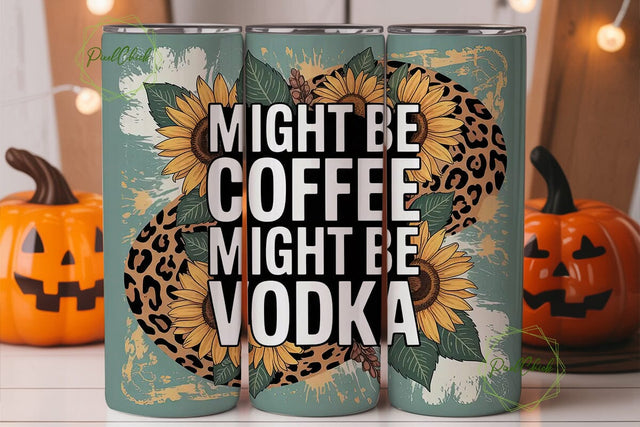 Coffee or Vodka? 20oz Tumbler Wrap Sublimation PixelChick 