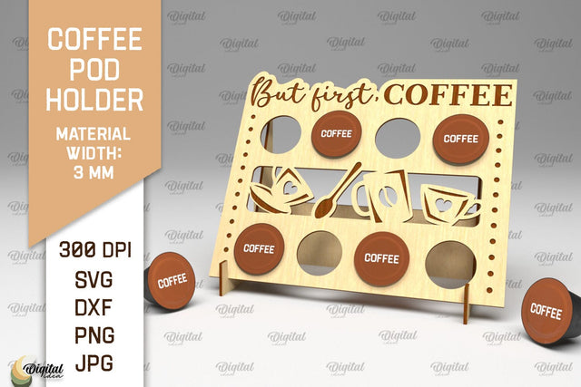 Coffee Pod Holder Laser Cut. Capsule Holder SVG SVG Evgenyia Guschina 