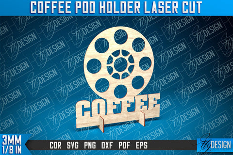 Coffee Pod Holder Laser Cut | Laser Cut Design | CNC File SVG Fly Design 