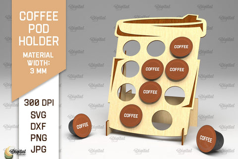Coffee Pod Holders Laser Cut Bundle. Capsule Holders SVG SVG Evgenyia Guschina 