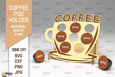 Coffee Pod Holders Laser Cut Bundle. Capsule Holders SVG SVG Evgenyia Guschina 