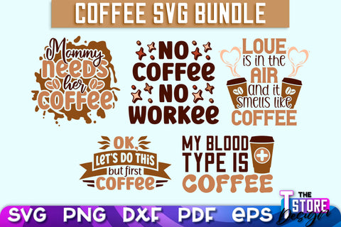 Coffee Quotes SVG | Coffee SVG | Funny Quotes SVG v.2 SVG The T Store Design 