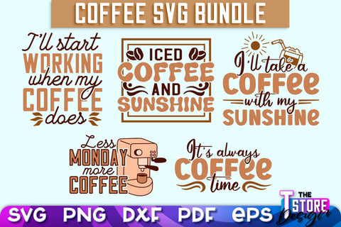 Coffee Quotes SVG | Coffee SVG | Funny Quotes SVG v.2 SVG The T Store Design 
