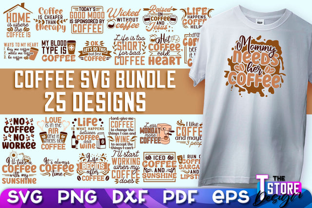 Coffee Quotes SVG | Coffee SVG | Funny Quotes SVG v.2 SVG The T Store Design 