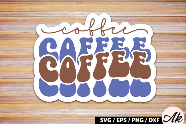 Coffee Retro Sticker SVG akazaddesign 
