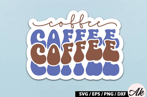Coffee Retro Sticker SVG akazaddesign 