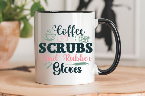 Coffee scrubs and rubber gloves SVG Angelina750 