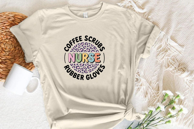 coffee scrubs nurse rubber gloves SVG Angelina750 
