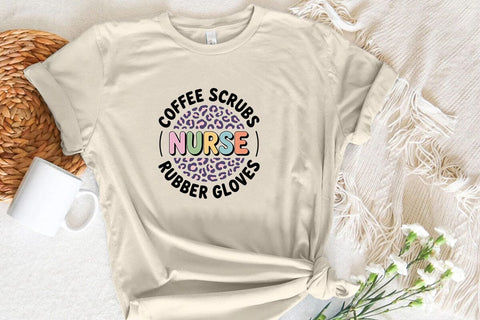 coffee scrubs nurse rubber gloves SVG Angelina750 