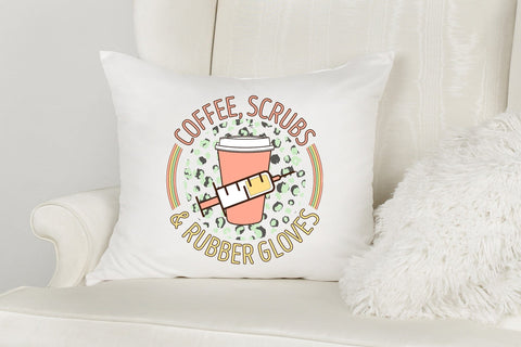 Coffee Scrubs & Rubber Gloves, Nurse Sublimation Sublimation CraftLabSVG 