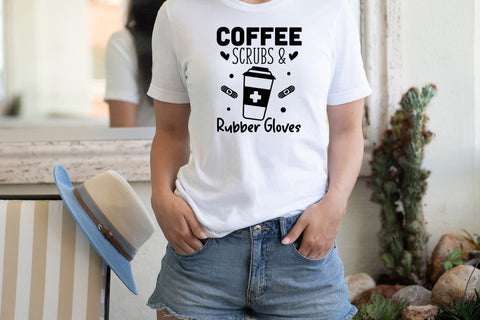 Coffee Scrubs & Rubber Gloves, Nurse SVG SVG CraftLabSVG 