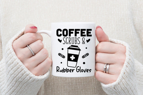 Coffee Scrubs & Rubber Gloves, Nurse SVG SVG CraftLabSVG 