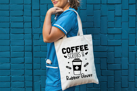 Coffee Scrubs & Rubber Gloves, Nurse SVG SVG CraftLabSVG 