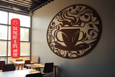 coffee shop laser cut decor SVG SVG MD JOYNAL ABDIN 