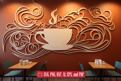 coffee shop laser cut decor svg SVG MD JOYNAL ABDIN 