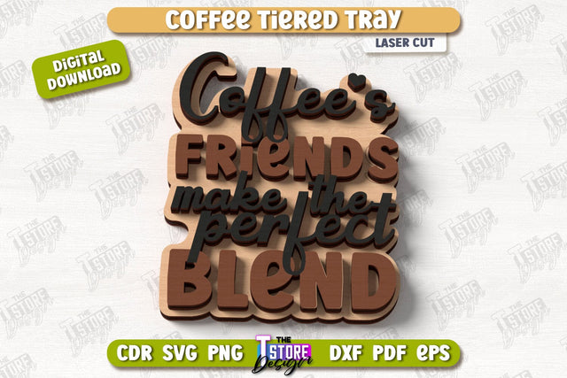 Coffee Sign Laser Cut | Coffee House | Coffee Shop | Kitchen Art Sign | CNC File SVG The T Store Design 