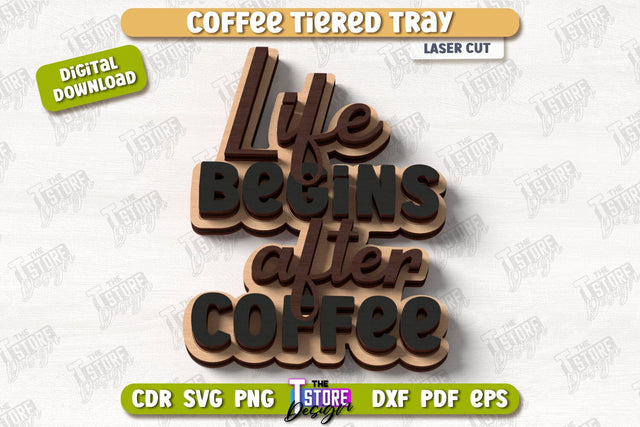 Coffee Sign Laser Cut | Coffee House | Coffee Shop | Kitchen Art Sign | CNC File SVG The T Store Design 