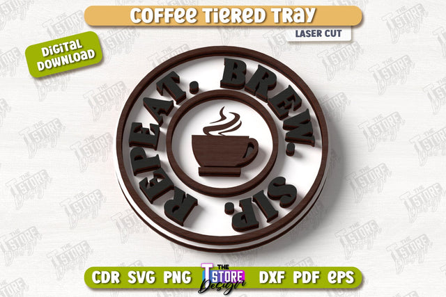 Coffee Sign Laser Cut | Coffee House | Coffee Shop | Kitchen Art Sign | CNC File SVG The T Store Design 