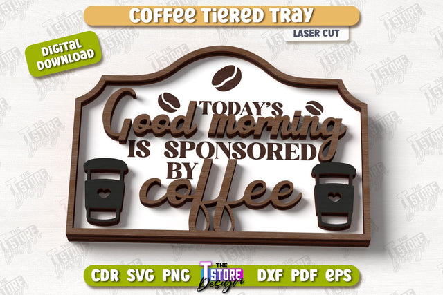 Coffee Sign Laser Cut | Coffee House | Coffee Shop | Kitchen Art Sign | CNC File SVG The T Store Design 