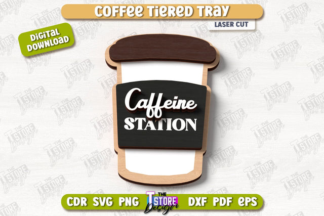 Coffee Sign Laser Cut | Coffee House | Coffee Shop | Kitchen Art Sign | CNC File SVG The T Store Design 