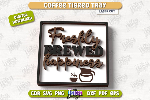 Coffee Sign Laser Cut | Coffee House | Coffee Shop | Kitchen Art Sign | CNC File SVG The T Store Design 