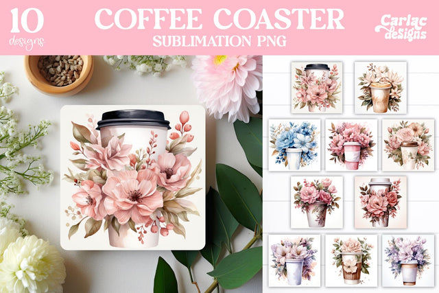 Coffee Square Coaster Sublimation Bundle Sublimation Carla C Designs 
