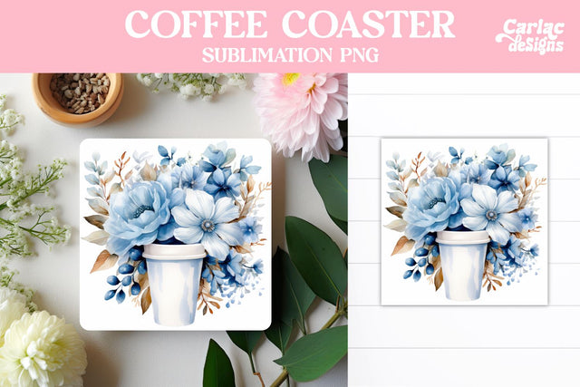 Coffee Square Coaster Sublimation Sublimation Carla C Designs 