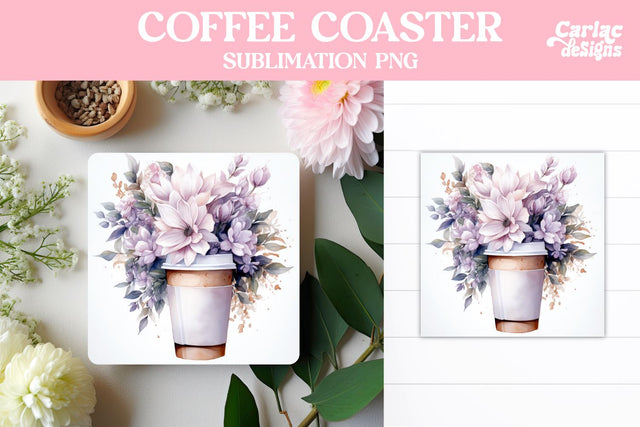 Coffee Square Coaster Sublimation Sublimation Carla C Designs 