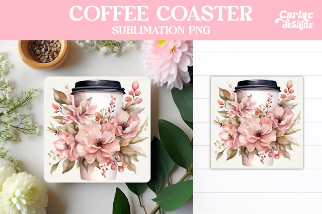 Coffee Square Coaster Sublimation Sublimation Carla C Designs 