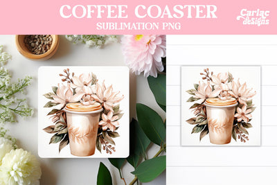 Coffee Square Coaster Sublimation Sublimation Carla C Designs 