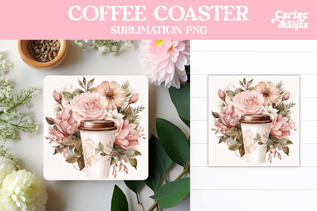 Coffee Square Coaster Sublimation Sublimation Carla C Designs 