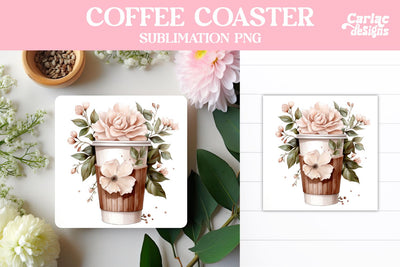 Coffee Square Coaster Sublimation Sublimation Carla C Designs 