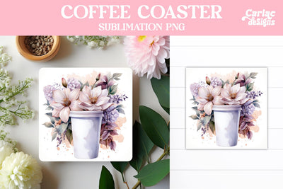 Coffee Square Coaster Sublimation Sublimation Carla C Designs 