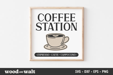 Coffee Station SVG | Coffee Bar Sign SVG SVG Wood And Walt 