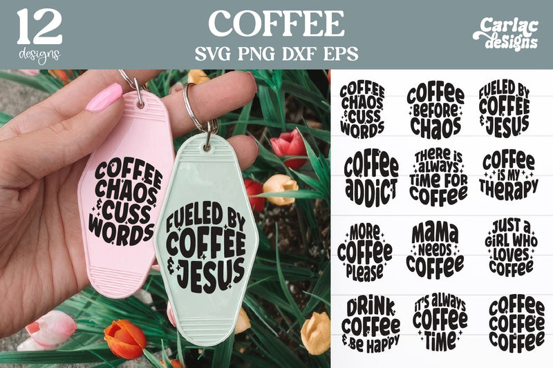 Coffee SVG Bundle, Motel Keychain Bundle SVG Carla C Designs 