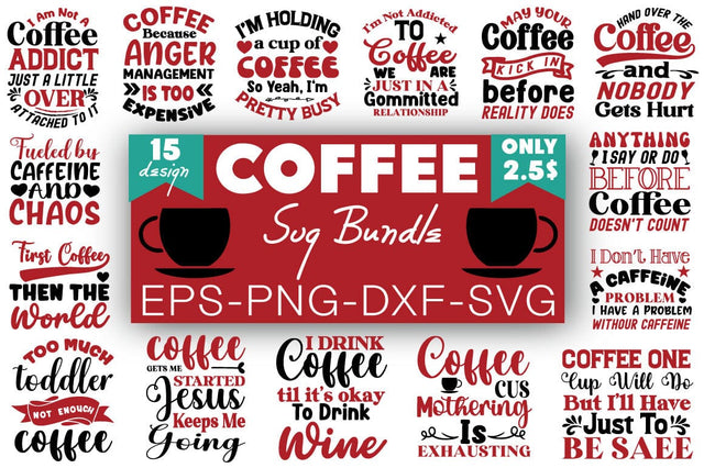 Coffee Svg Bundle SVG Angelina750 
