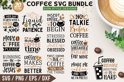 Coffee SVG Bundle SVG Regulrcrative 