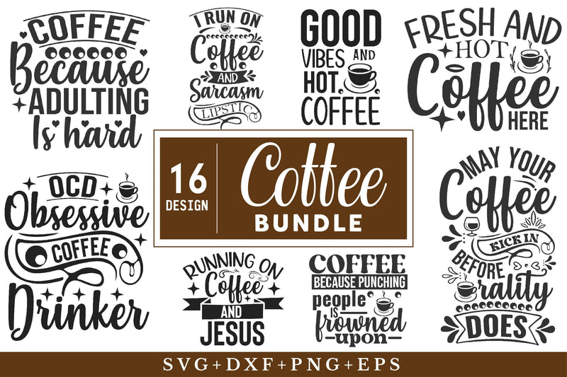 Coffee SVG Bundle SVG Rupkotha 
