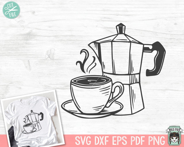 Coffee SVG file, Coffee Cup svg file, Coffee Mug svg file, Coffee Maker svg file, Coffee Pot svg, Coffee png file, Coffee vector SVG Wild Pilot 