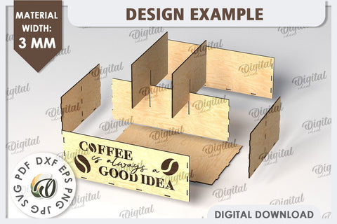 Coffee Syrup Rack Laser Cut Design. Wooden Bottle Holder SVG SVG Evgenyia Guschina 