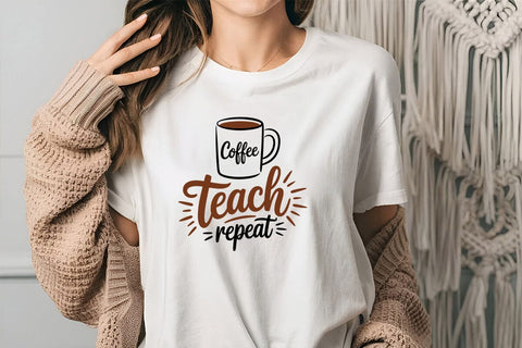 Coffee teach repeat SVG Angelina750 