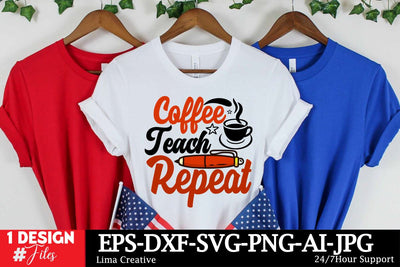 Coffee Teach Repeat SVG CUt File SVG Insomnia Std 