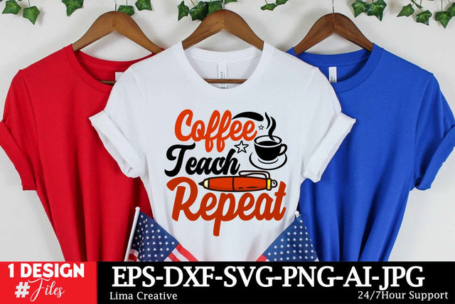 Coffee Teach Repeat SVG CUt File SVG Insomnia Std 