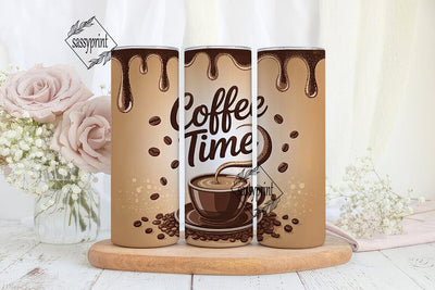 Coffee Time Tumbler Wrap Sublimation sassyprint 