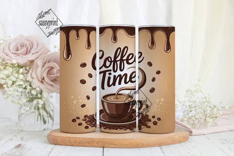 Coffee Time Tumbler Wrap Sublimation sassyprint 