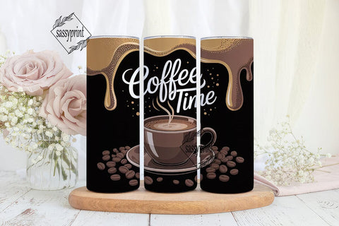 Coffee Time Tumbler Wrap Sublimation sassyprint 